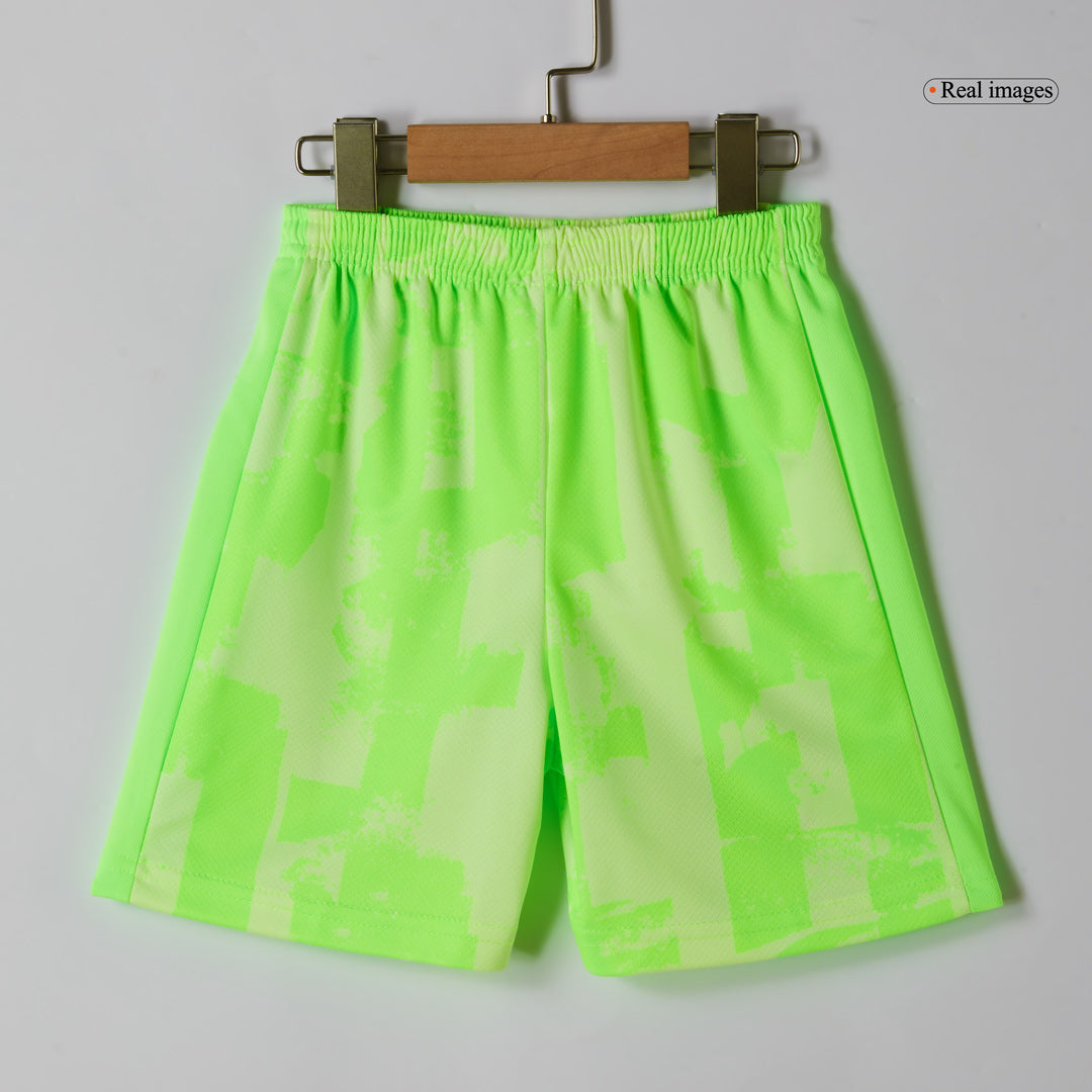 Kit de fútbol infantil de visitante del Barcelona (camiseta y pantalón corto) 2024/25 - UCL (logotipo de Spotify sin texto)