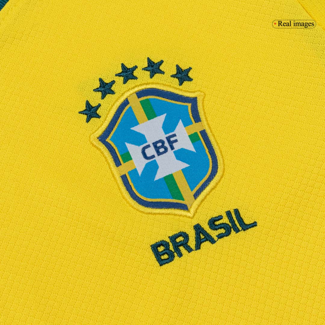 Equipación de local de Brasil para niños (camiseta + pantalón corto) para el Mundial 2026