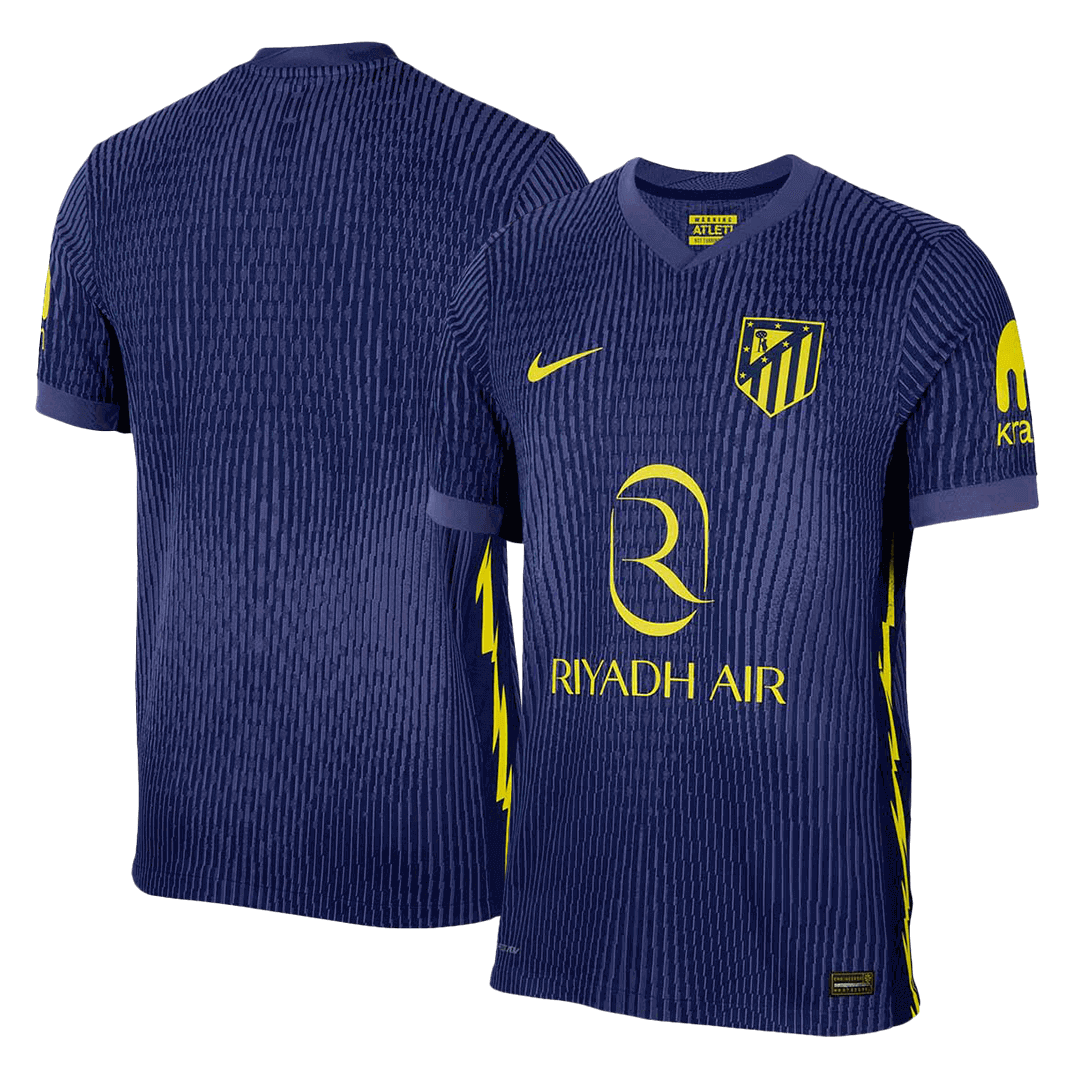 Camiseta de fútbol visitante auténtica del Atlético de Madrid 2025/26 azul marino
