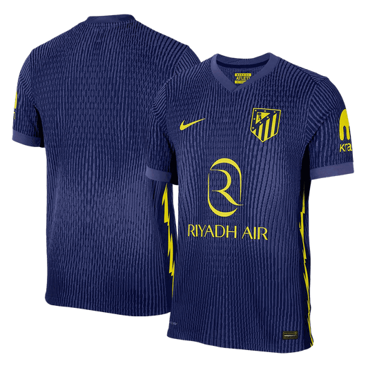 Camiseta de fútbol visitante auténtica del Atlético de Madrid 2025/26 azul marino