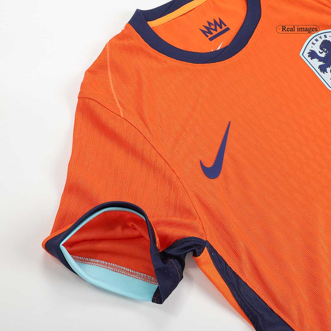 Camiseta auténtica de fútbol local de los Países Bajos para la Eurocopa 2024