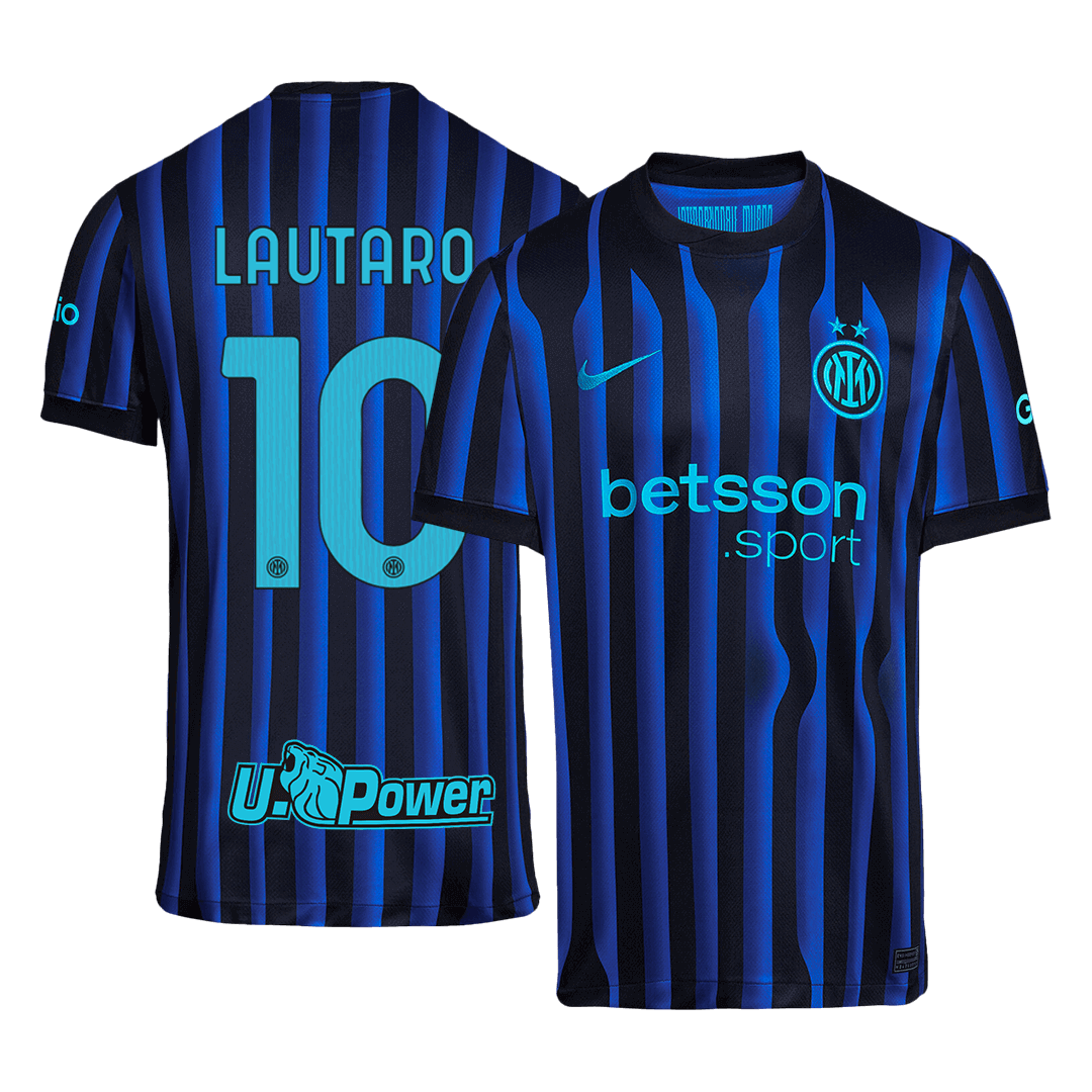 Camiseta de fútbol local LAUTARO #10 Inter de Milán 2025/26 Azul y Negro