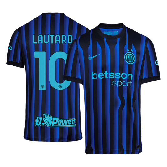 Camiseta de fútbol local LAUTARO #10 Inter de Milán 2025/26 Azul y Negro
