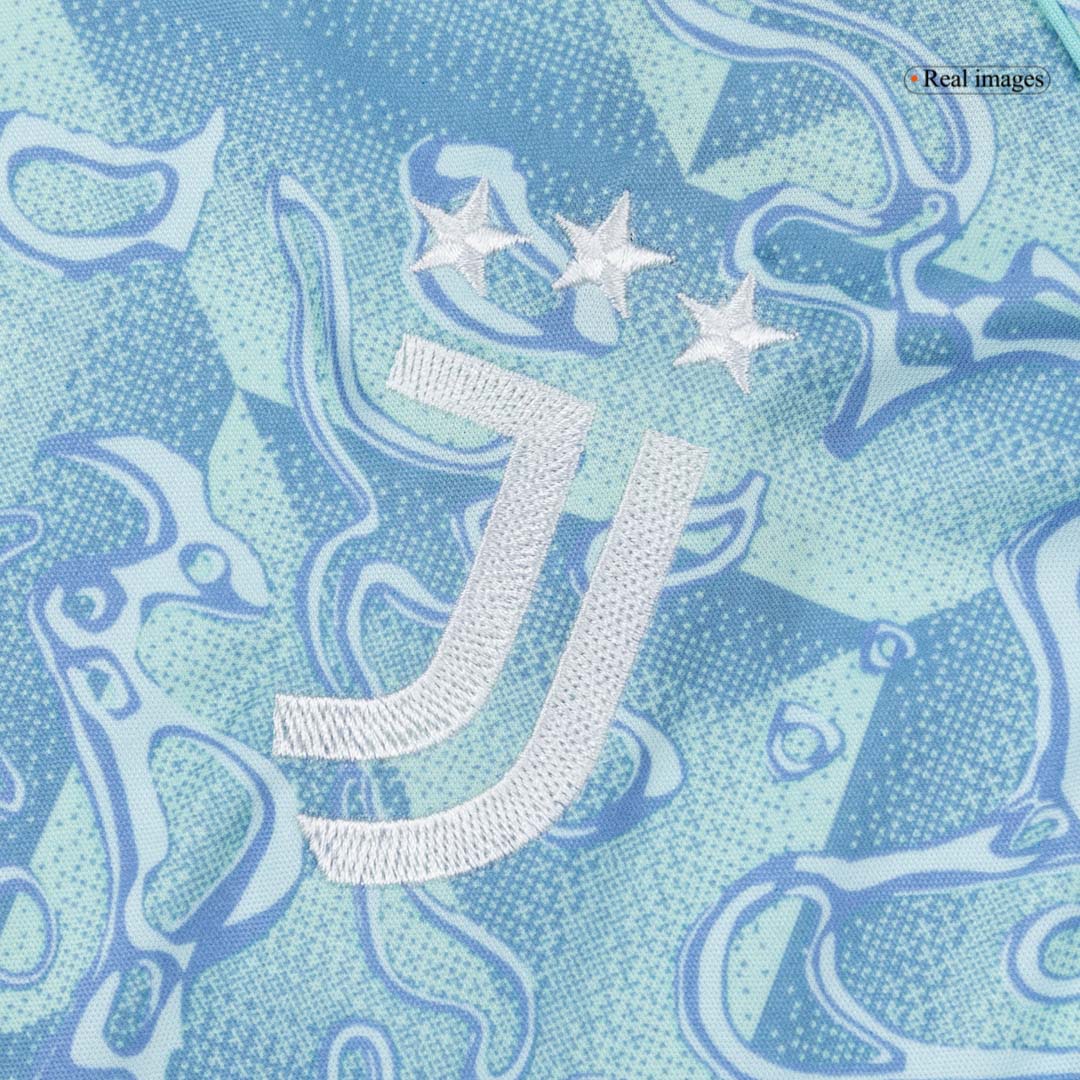 Kit de camiseta de fútbol de visitante de la Juventus para niños (camiseta, pantalones cortos y calcetines) 25/26 azul