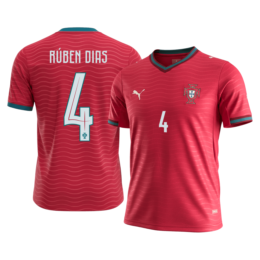 Camiseta Portugal RÚBEN DIAS Local #4 Hombre Copa Mundial 2026
