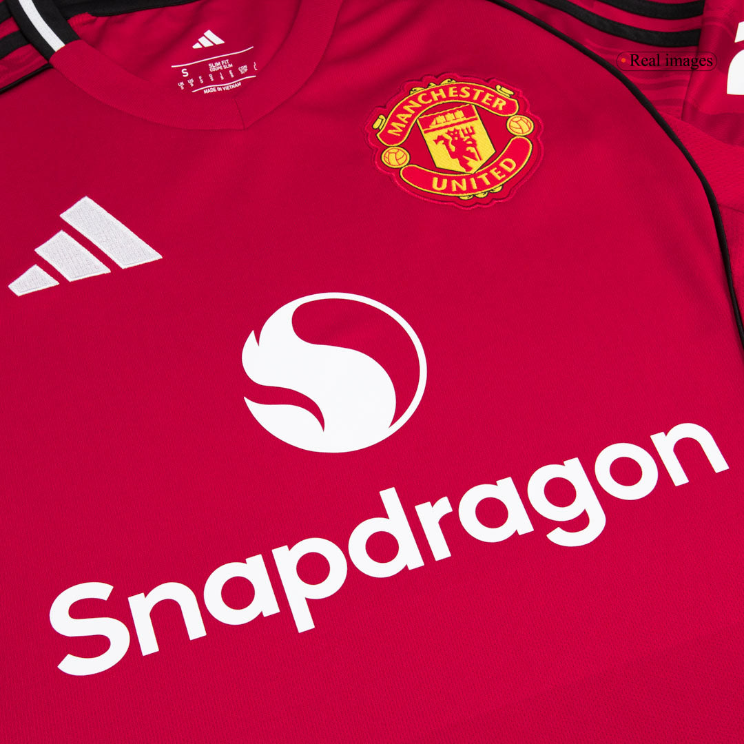 Camiseta de fútbol local del Manchester United 2025/26, número 7