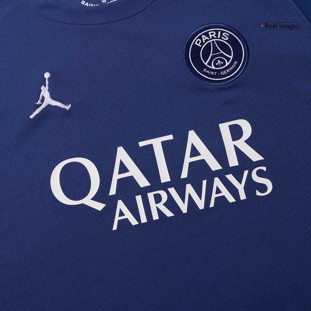Camiseta de fútbol visitante KVARATSKHELIA #7 del PSG, cuarta equipación, 2024/25, azul marino - UCL