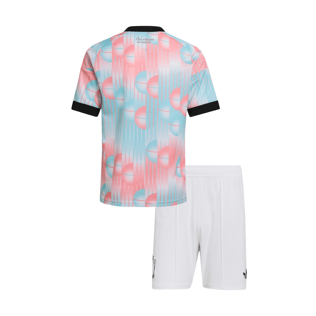 Equipación infantil de visitante de Bélgica (camiseta + pantalón corto) para el Mundial 2026