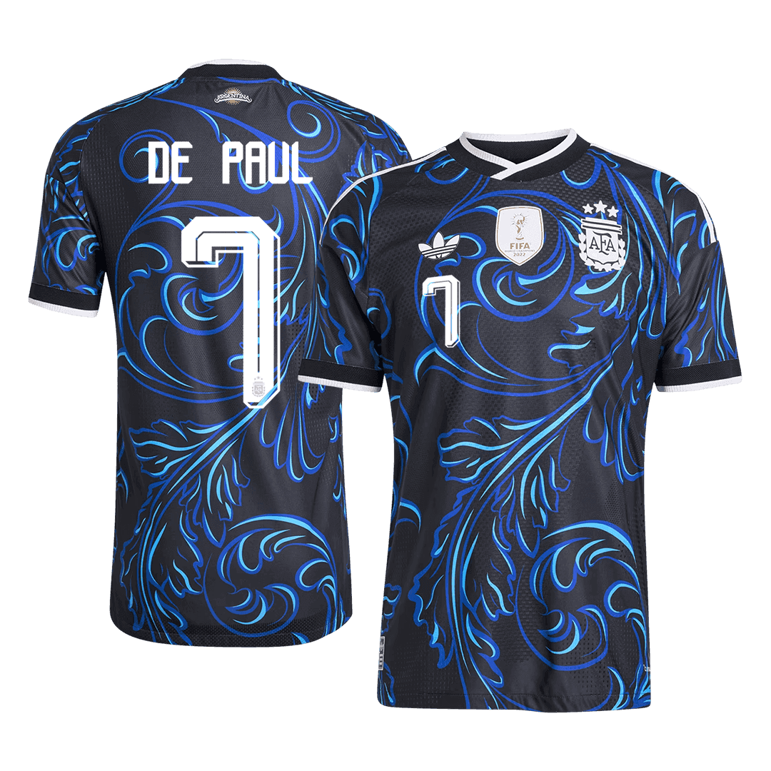 Auténtica camiseta de visitante de DE PAUL #7 Argentina 2026