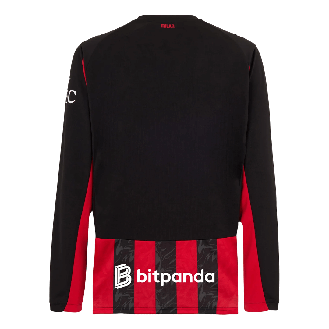 Camiseta de fútbol de manga larga de local del AC Milan 2025/26