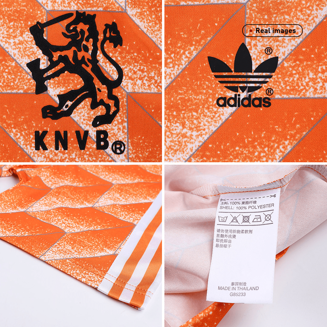 Camiseta retro de fútbol local de los Países Bajos de 1988