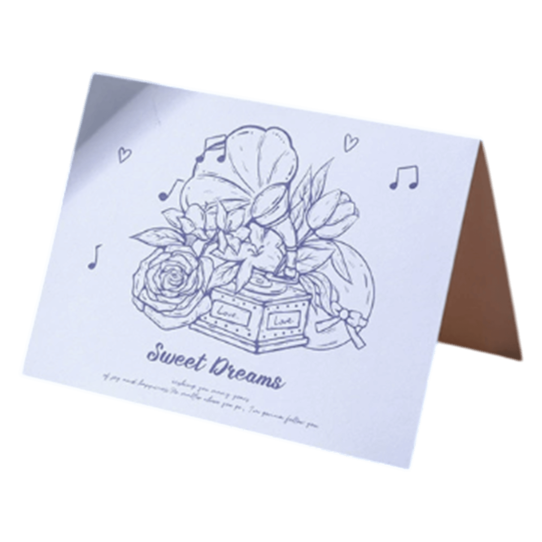 Caja de música personalizada "Dulces sueños" Tarjeta de aniversario Azul