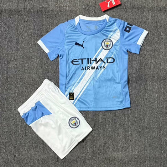 Camiseta local del Manchester City 25/26 para niños