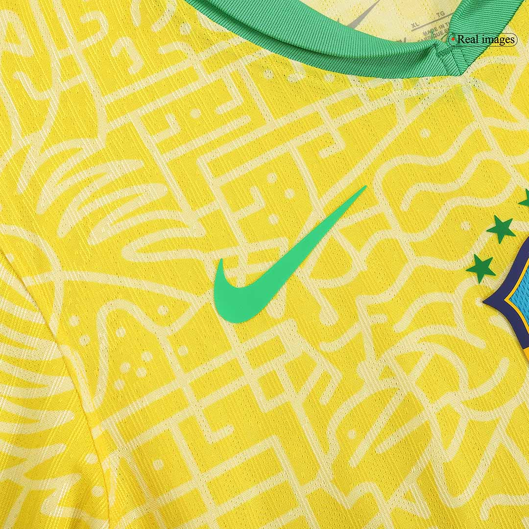 Camiseta de fútbol local auténtica de Brasil para la Copa América 2024