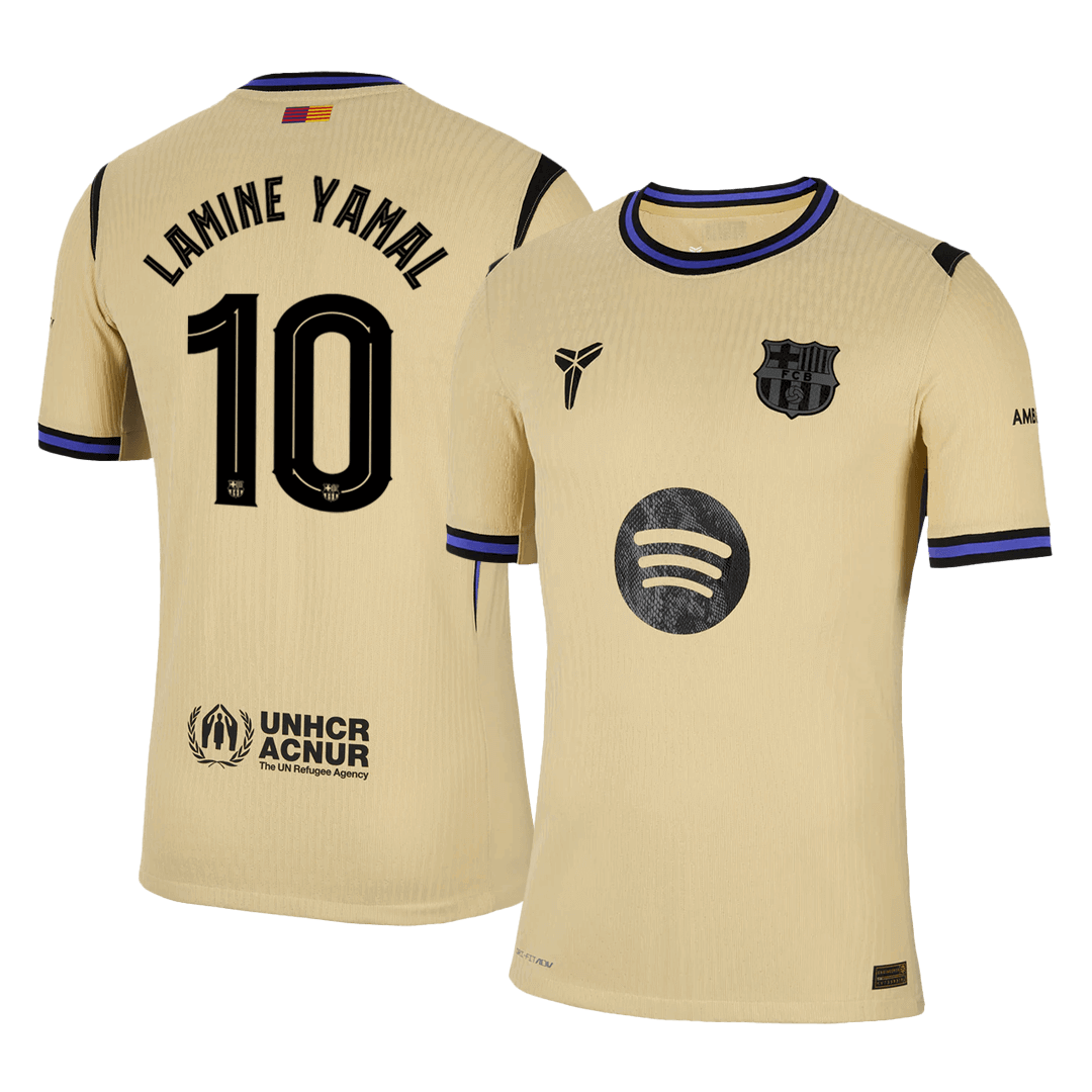 Camiseta de visitante del Barcelona 2025/26, amarilla, LAMINE YAMAL #10 - UCL