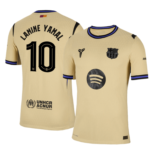 Camiseta de visitante del Barcelona 2025/26, amarilla, LAMINE YAMAL #10 - UCL