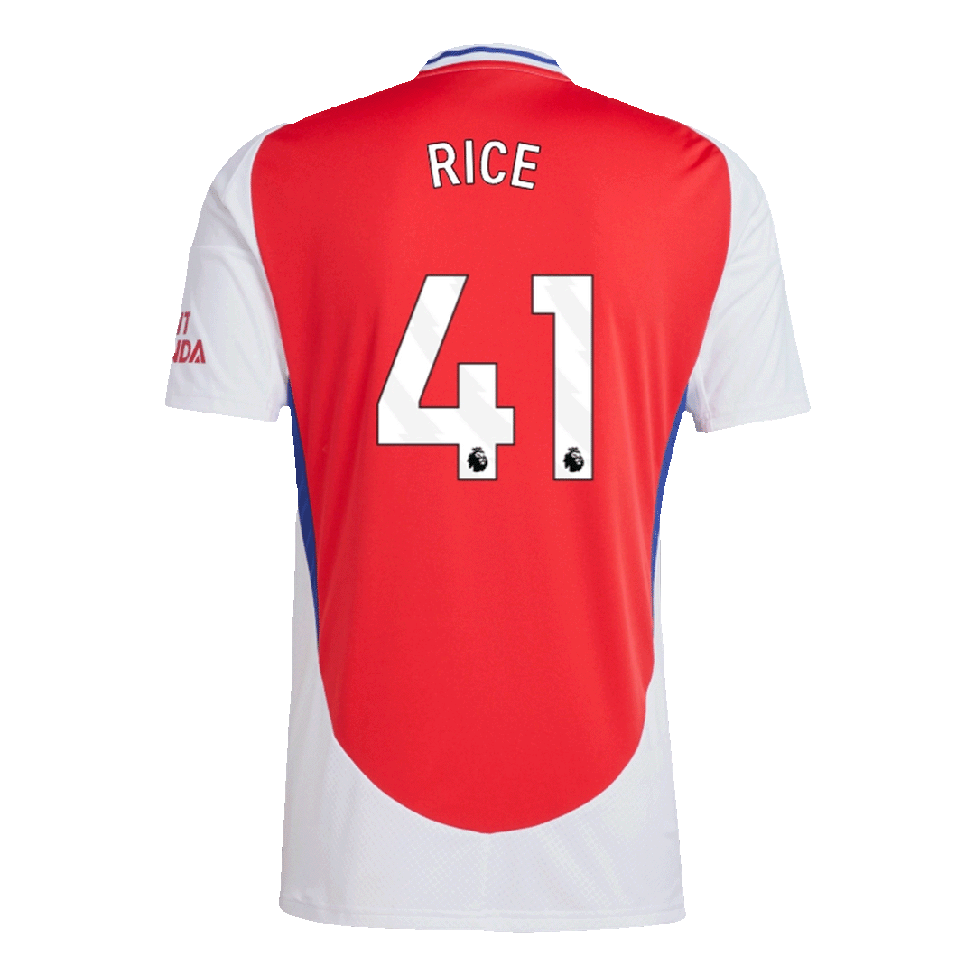 Camiseta de fútbol local del Arsenal RICE #41, roja