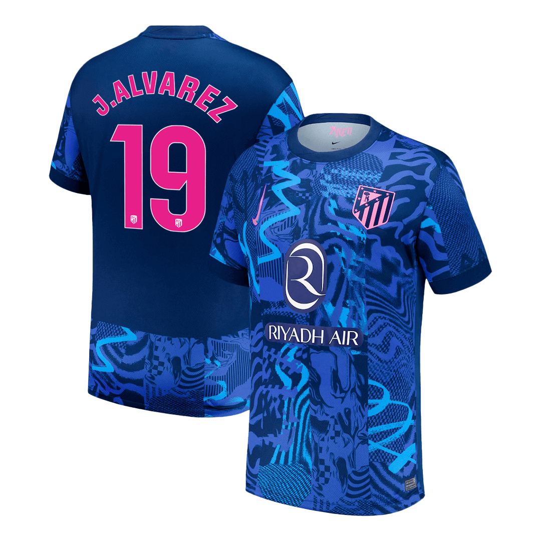 Camiseta de fútbol de visitante de J.ALVAREZ #19 del Atlético de Madrid 2024/25