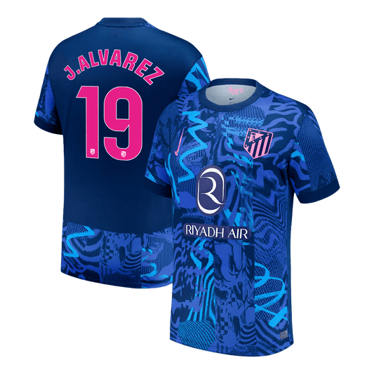 Camiseta de fútbol de visitante de J.ALVAREZ #19 del Atlético de Madrid 2024/25