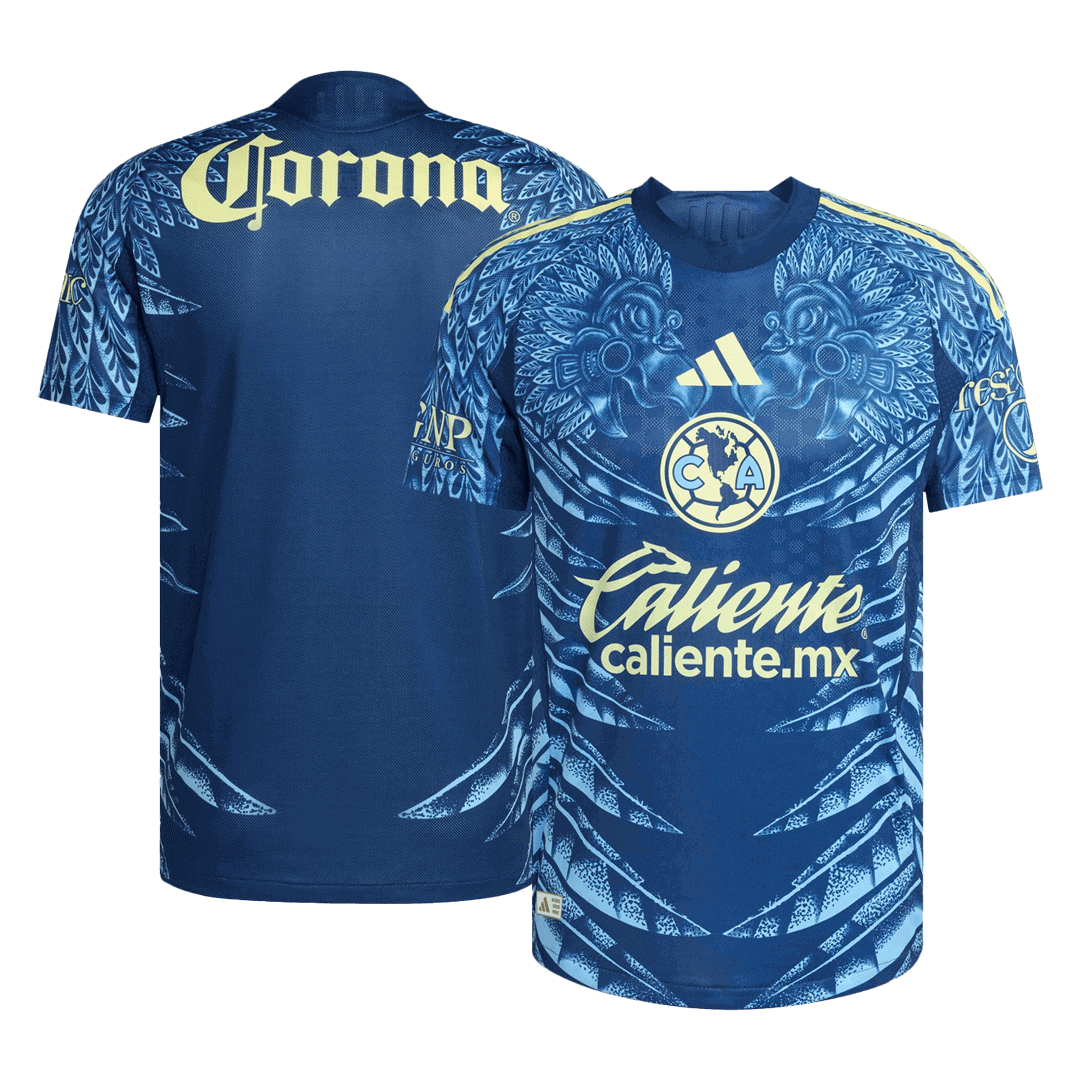 Camiseta de fútbol visitante auténtica del Club América 2025/26 azul marino