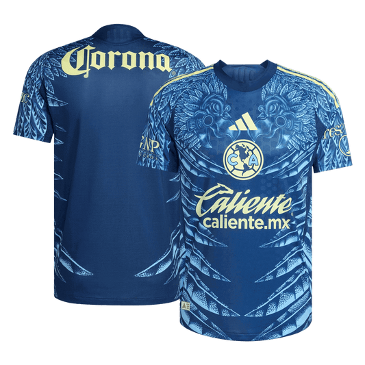 Camiseta de fútbol visitante auténtica del Club América 2025/26 azul marino