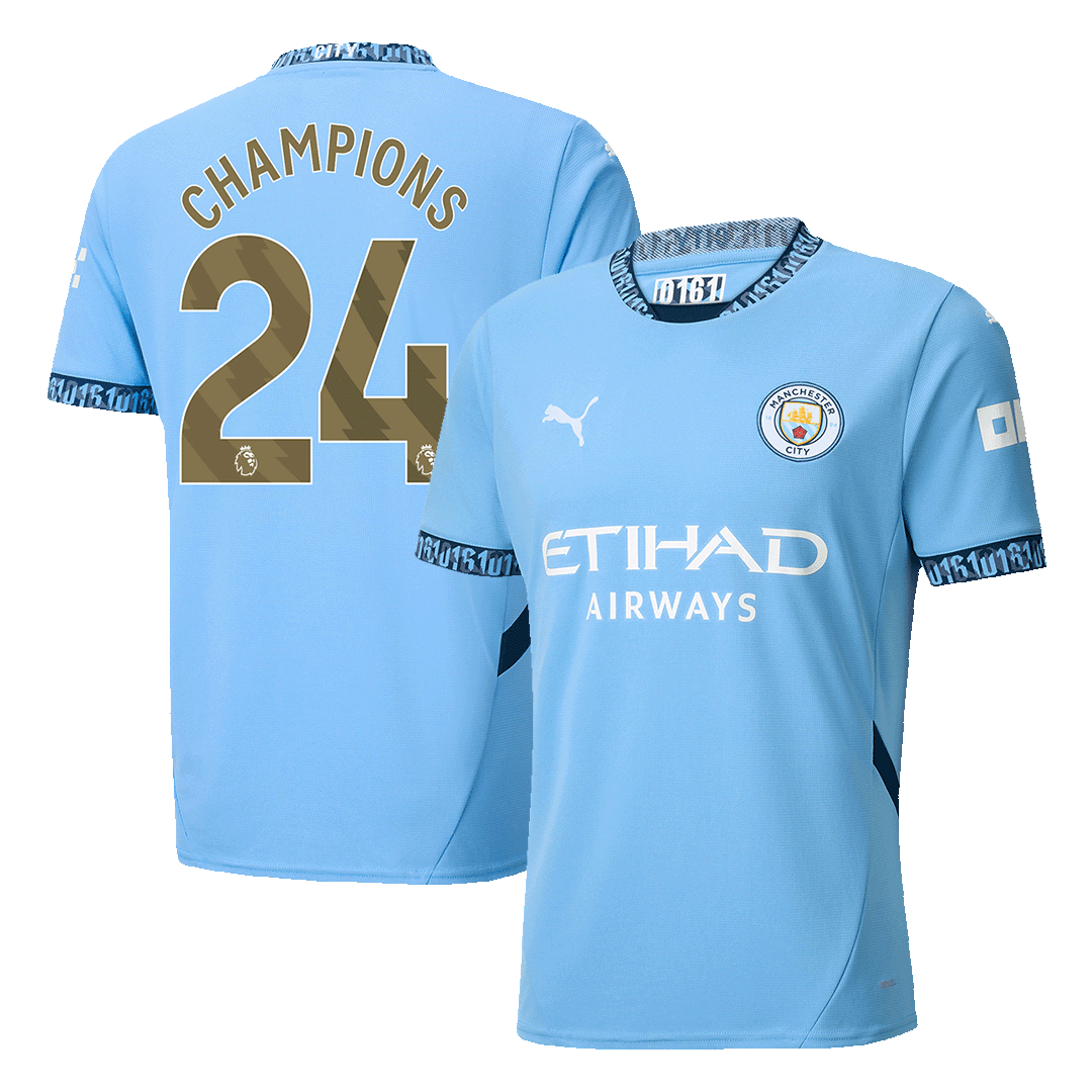 Camiseta de fútbol local del Manchester City #24 de CAMPEONES
