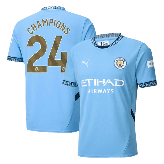 Camiseta de fútbol local del Manchester City #24 de CAMPEONES