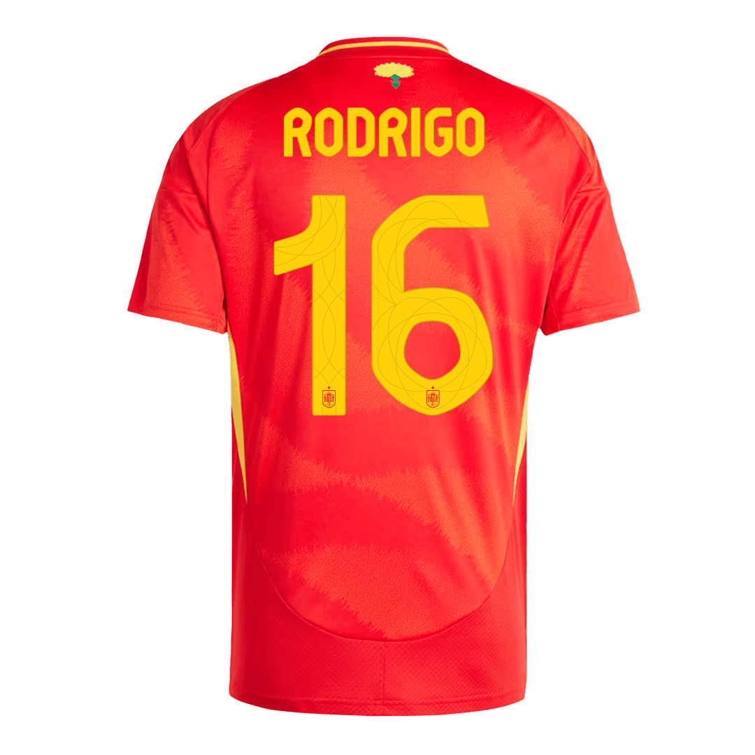 Camiseta de fútbol local de España RODRIGO #16 Eurocopa 2024
