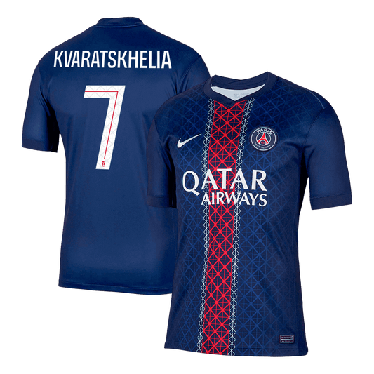 Camiseta de fútbol KVARATSKHELIA #7 PSG Primera equipación 2025/26 Azul marino