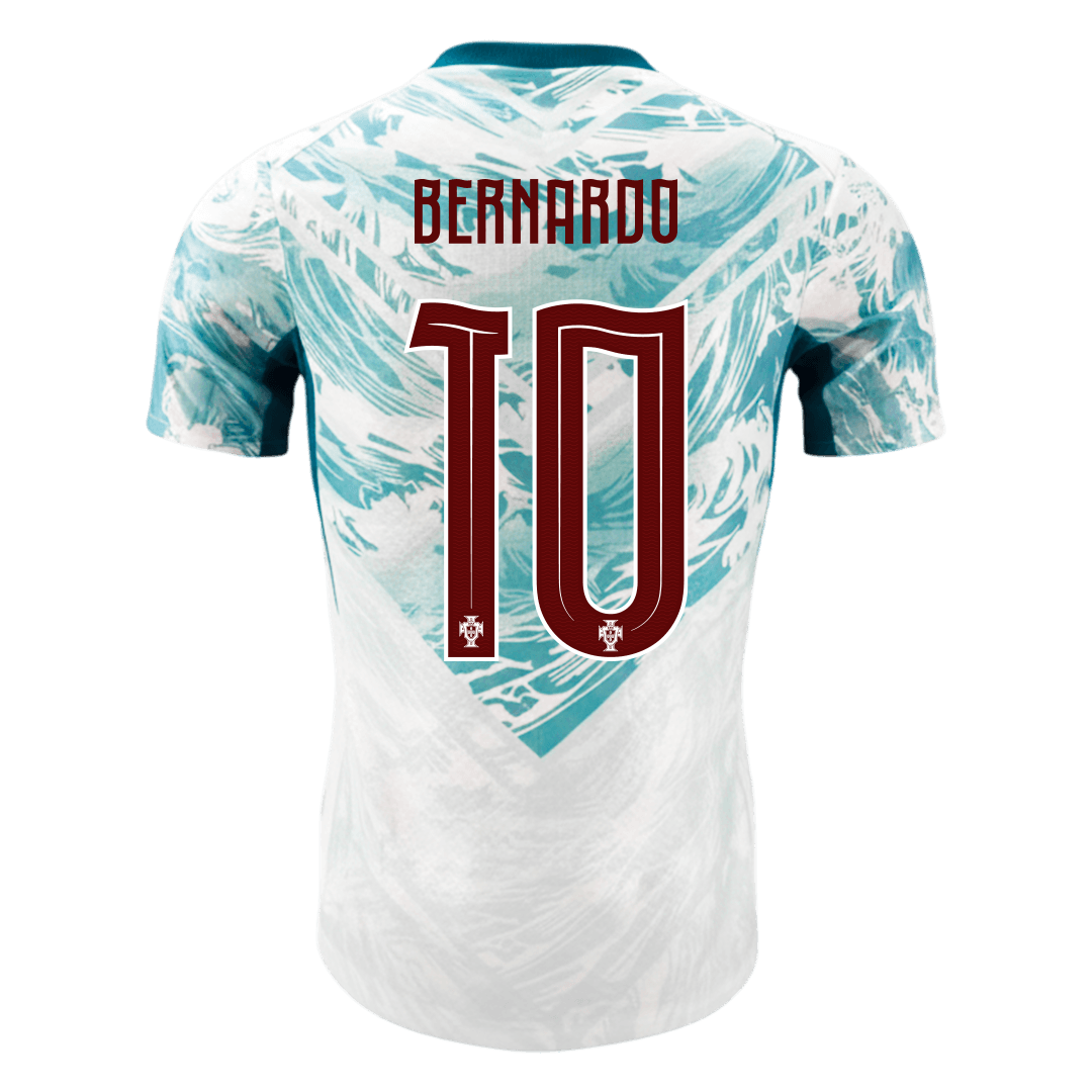 Auténtica camiseta de visitante de la selección portuguesa de Bernardo #10, temporada 2026