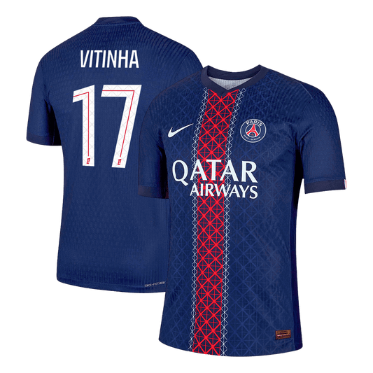 Camiseta de fútbol local auténtica VITINHA #17 del PSG 2025/26