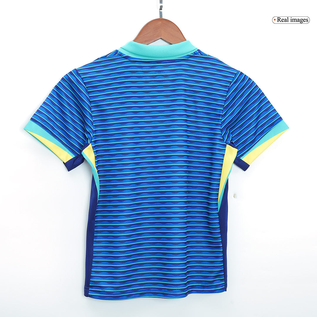 Kit de fútbol visitante de Brasil para niños (camiseta, pantalón corto y medias) Copa América 2024