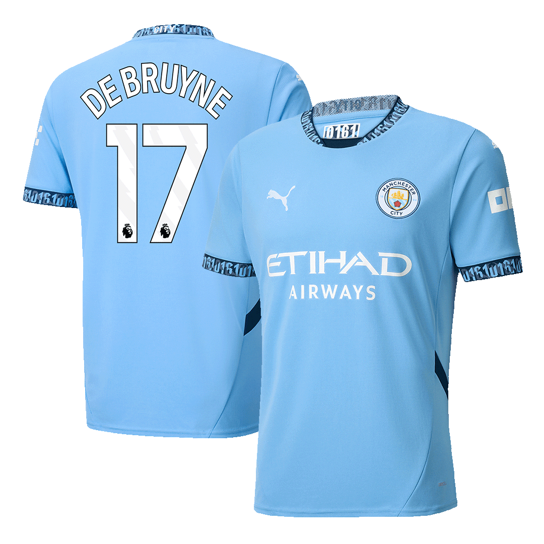 Camiseta de fútbol local del Manchester City DE BRUYNE #17