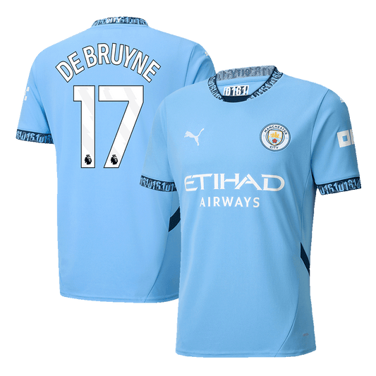 Camiseta de fútbol local del Manchester City DE BRUYNE #17