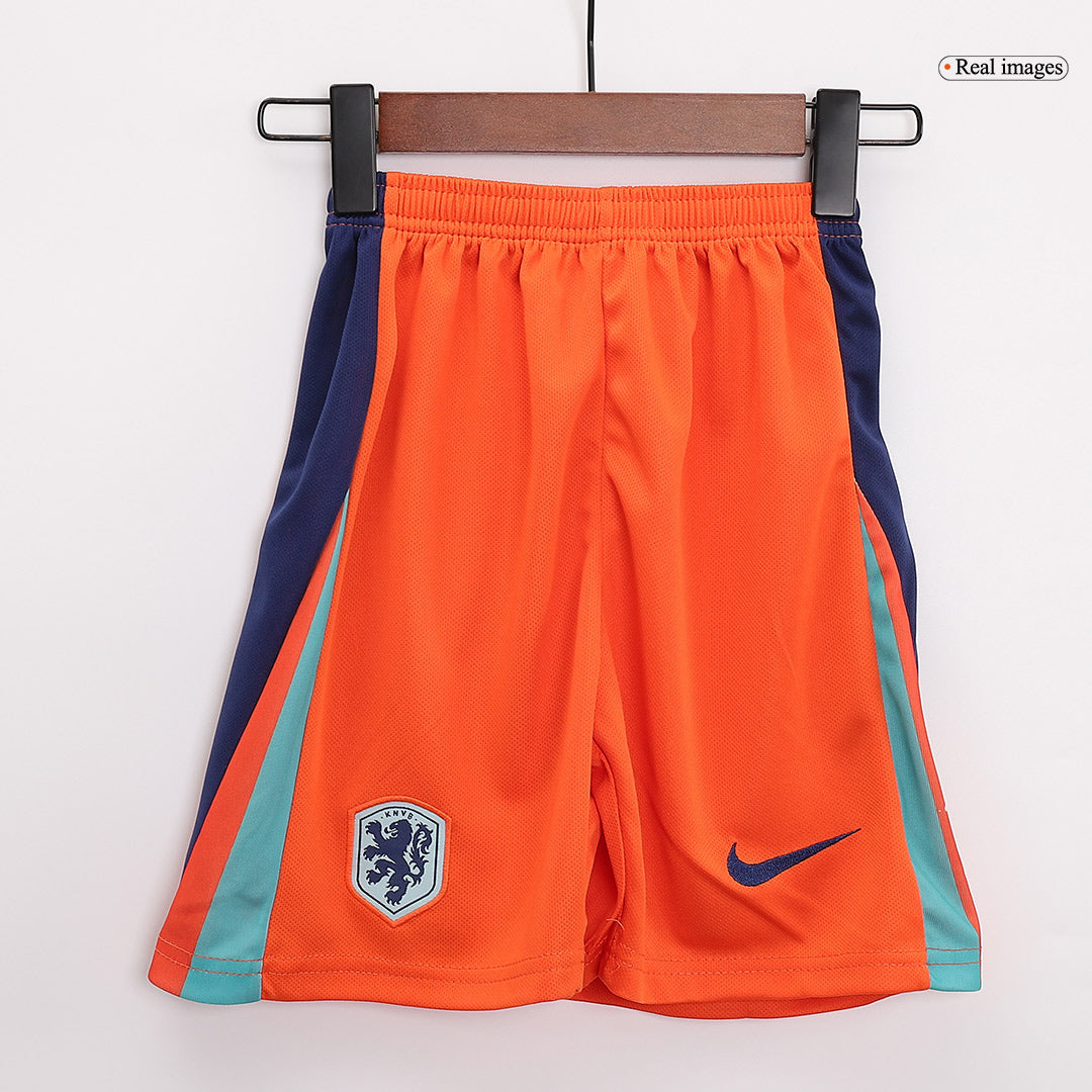 Kit de fútbol local de Países Bajos para niños (Kit, pantalón corto y medias) para la Eurocopa 2024