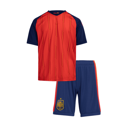Equipación infantil de la selección española (camiseta + pantalón corto) para el Mundial 2026