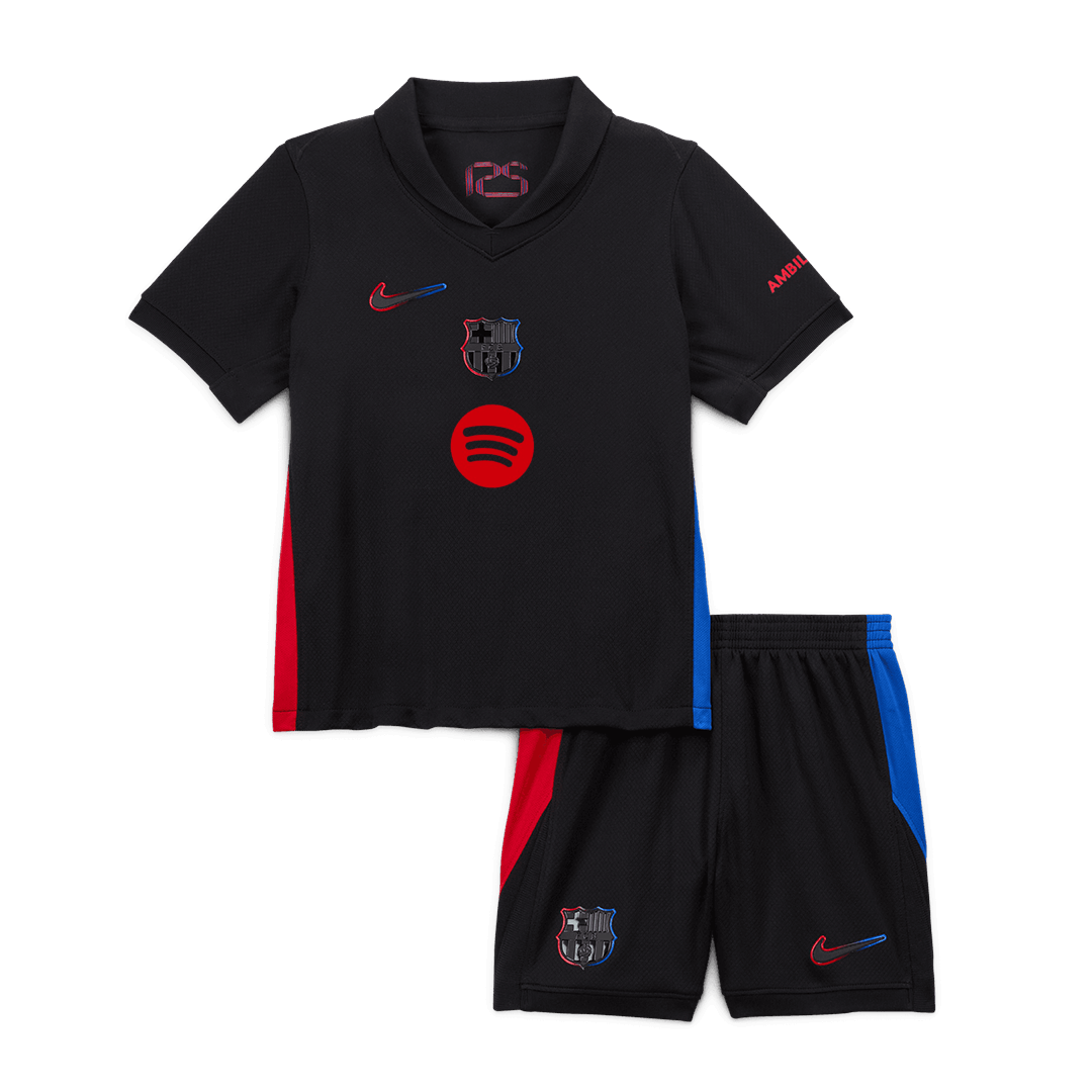 Kits de fútbol personalizados para niños del Barcelona 2024/25 - Logotipo de Spotify sin texto