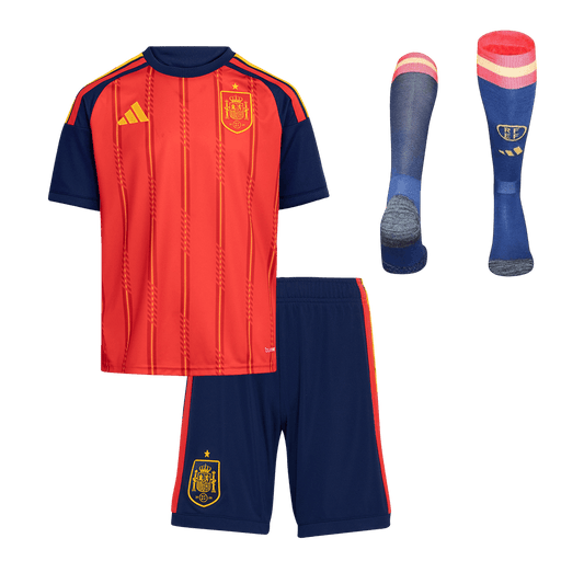 Kit de fútbol local de España para niños (Kit, pantalón corto y calcetines) 2026