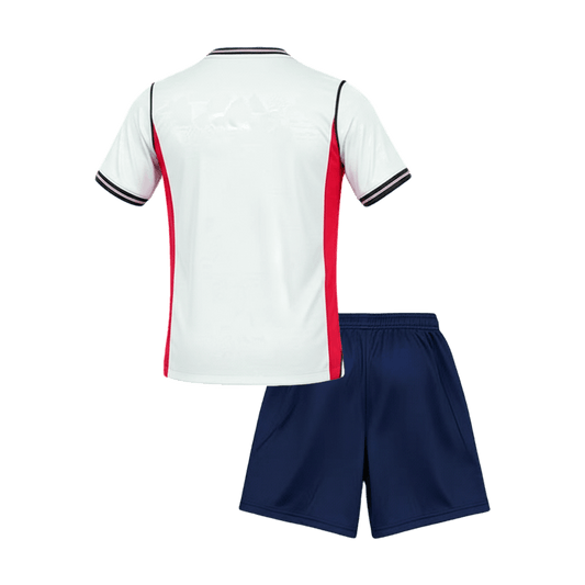 Equipación infantil de la selección inglesa (camiseta + pantalón corto) para el Mundial 2026