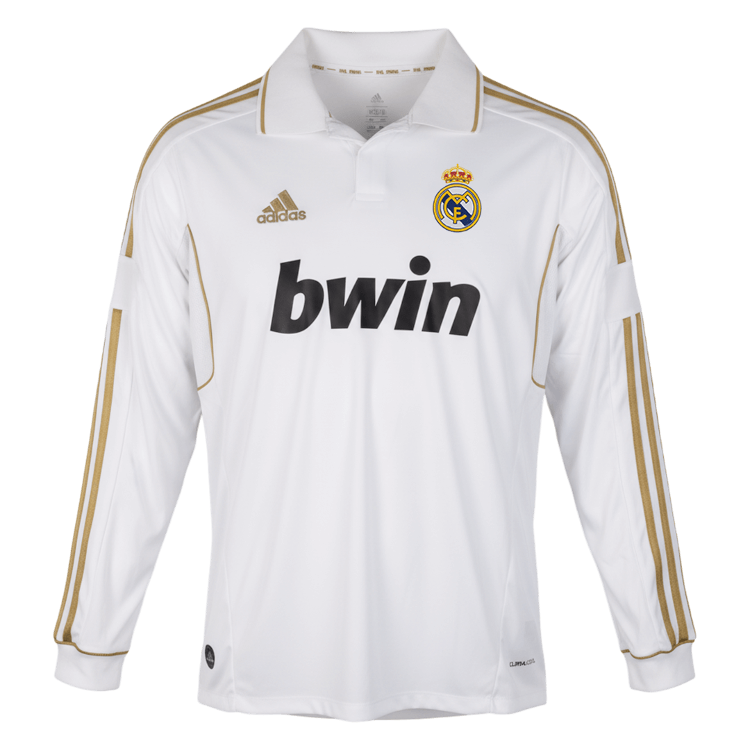 Camiseta de fútbol vintage de local del Real Madrid 2011/12, manga larga