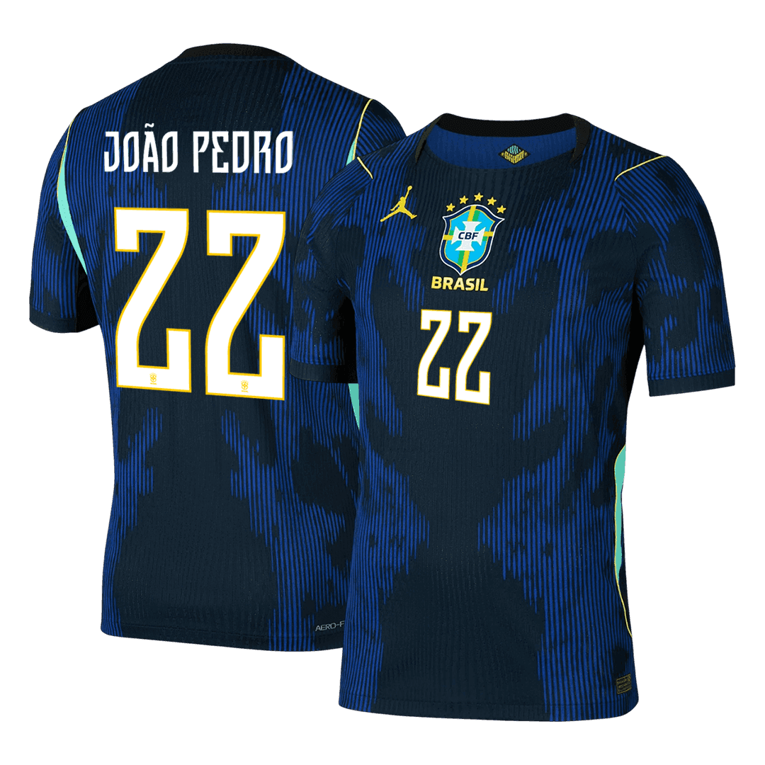 Auténtica camiseta de visitante de JOÃO PEDRO #22 de Brasil 2026