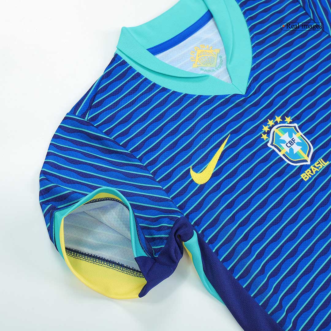 Kit de fútbol visitante de Brasil para niños (camiseta y pantalón corto) Copa América 2024