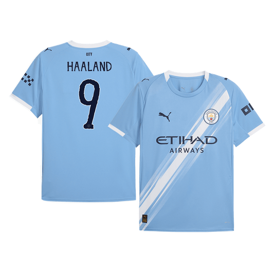 Camiseta de fútbol local HAALAND #9 del Manchester City 2025/26 Azul - Mundial de Clubes