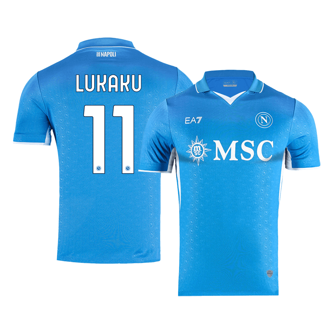 Camiseta de fútbol local auténtica de LUKAKU #11 del Napoli 2024/25