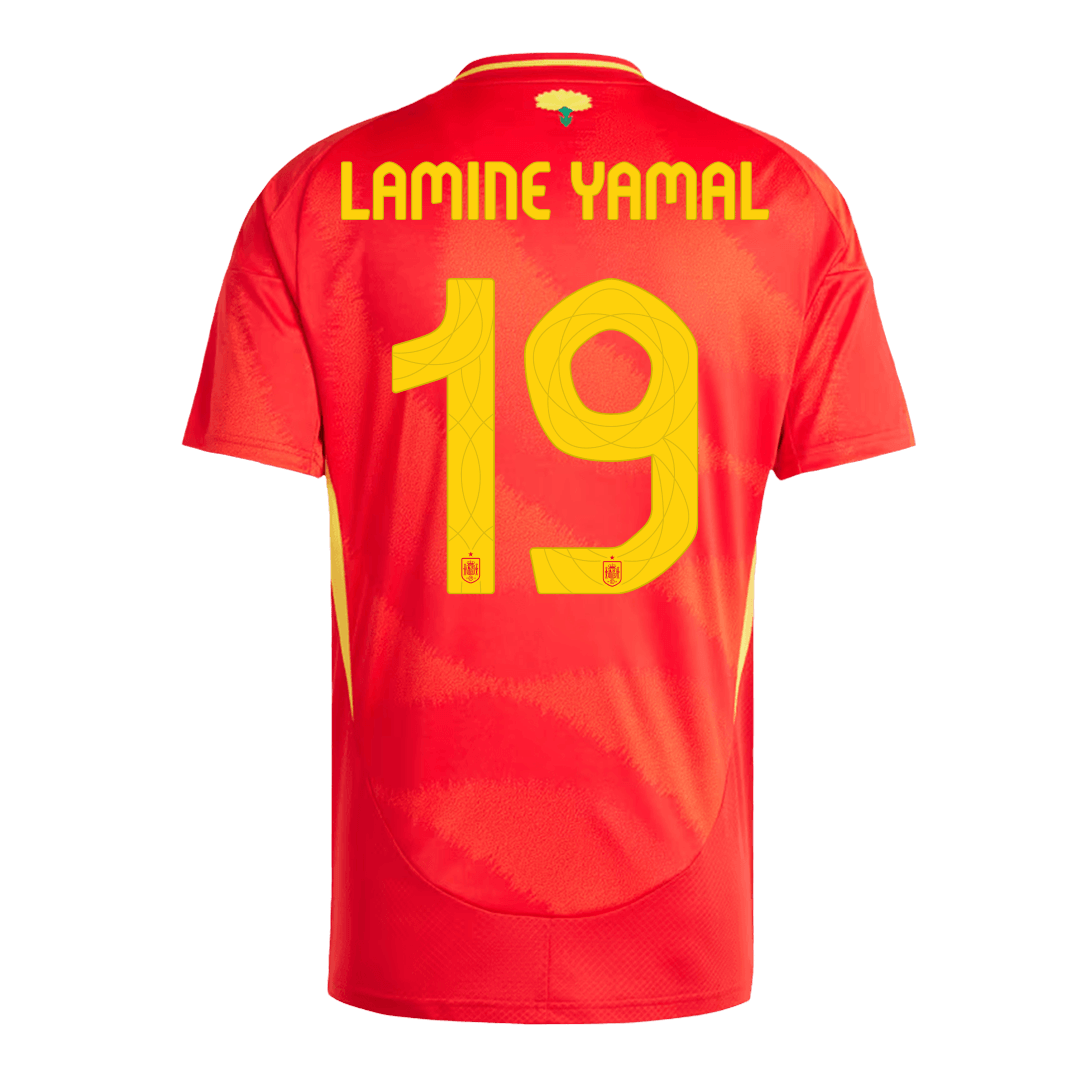 LAMINE YAMAL #19 Camiseta España Local Futbol Eurocopa 2024