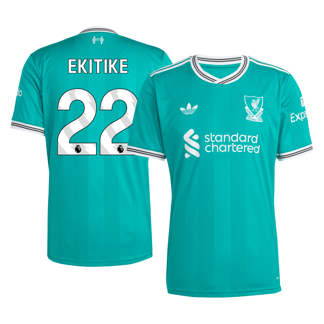 Camiseta de fútbol visitante EKITIKE #22 del Liverpool 2025/26