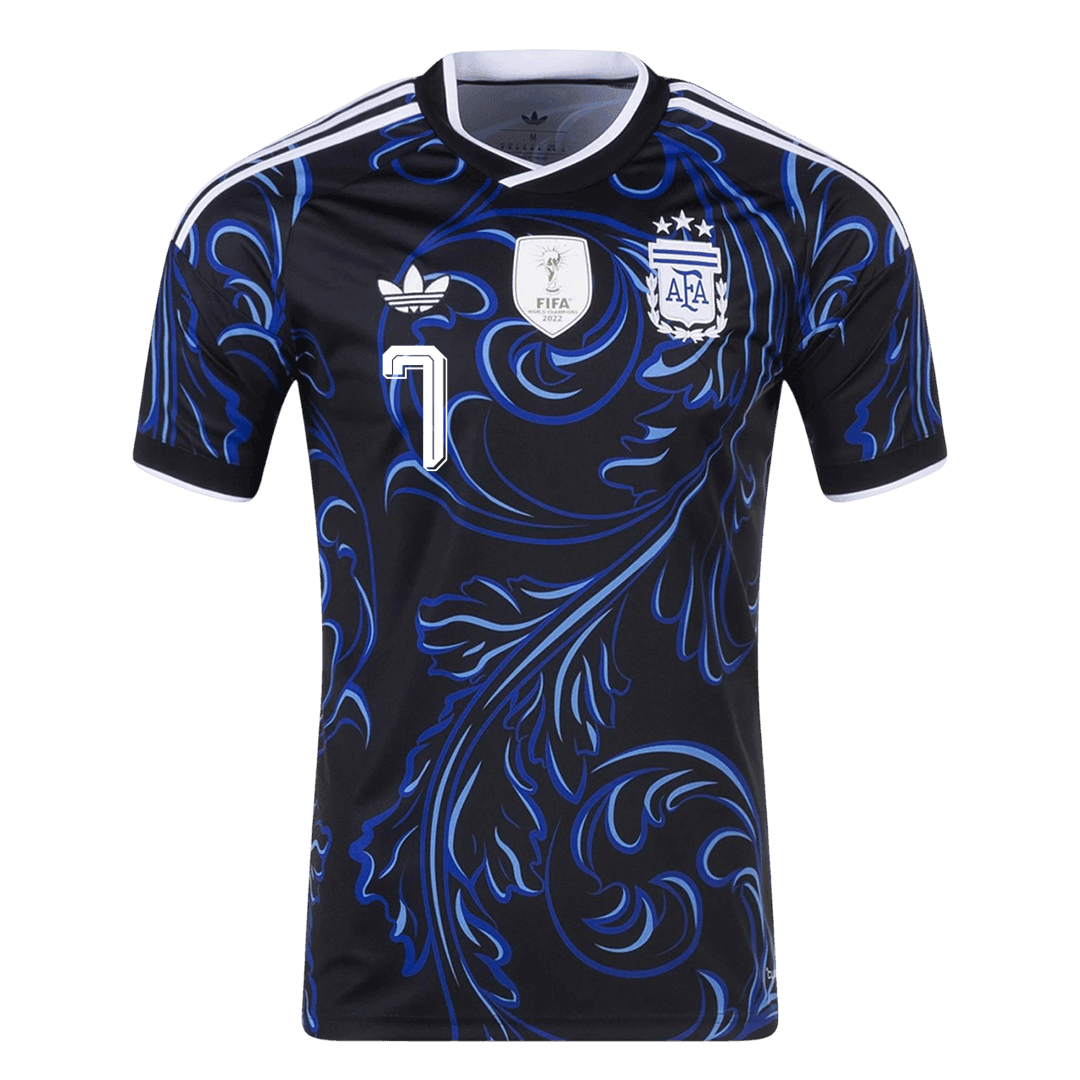 DE PAUL #7 Argentina Camiseta de Fútbol Visitante Copa Mundial 2026 Negra