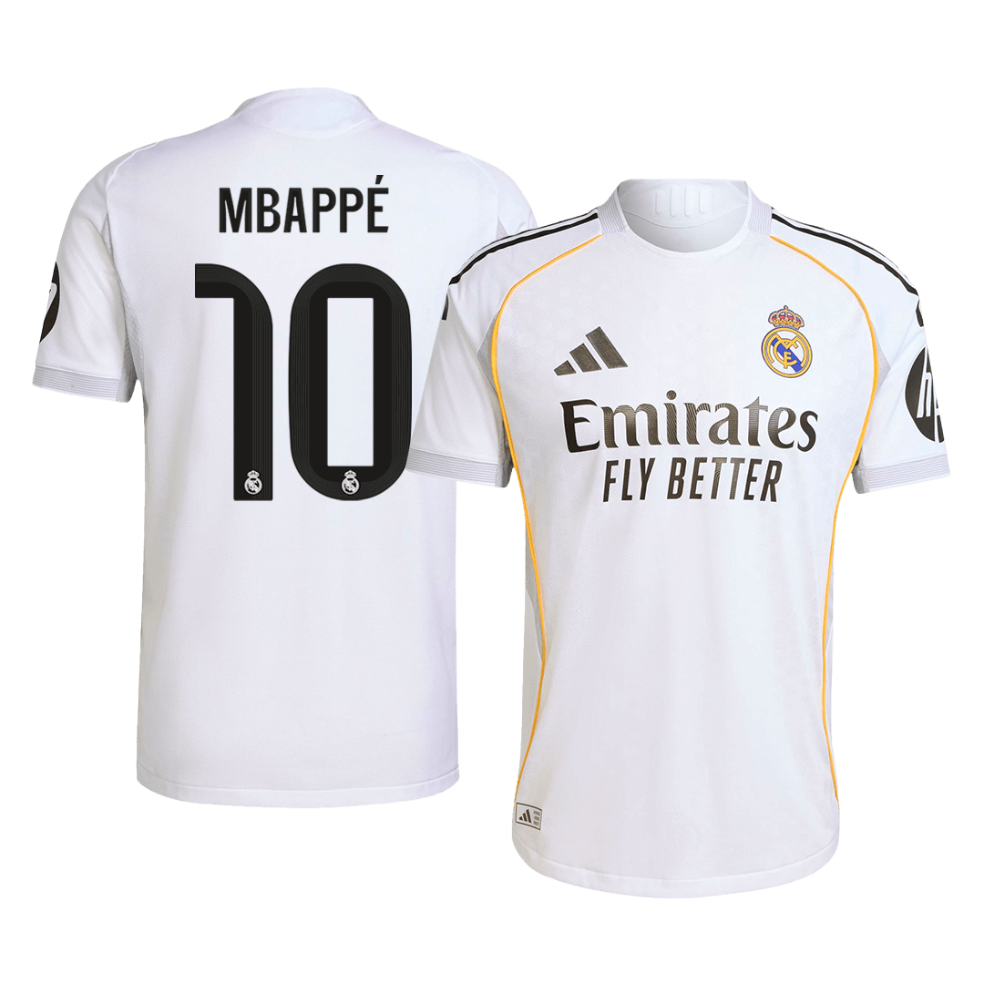 Camiseta de fútbol local del Real Madrid MBAPPÉ #10 2025/26 auténtica