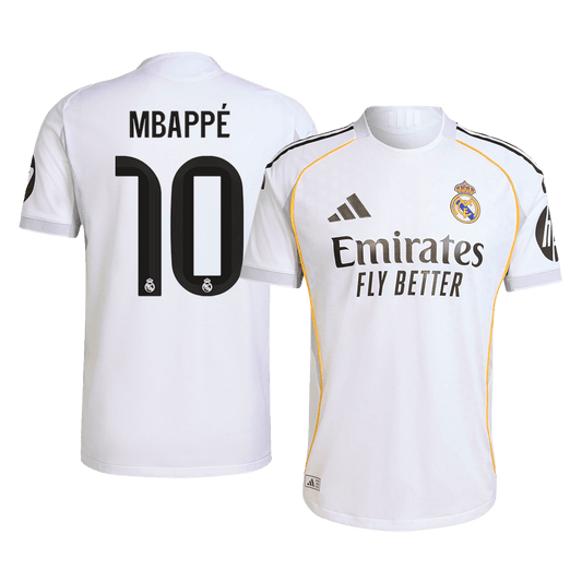 Camiseta de fútbol local del Real Madrid MBAPPÉ #10 2025/26 auténtica