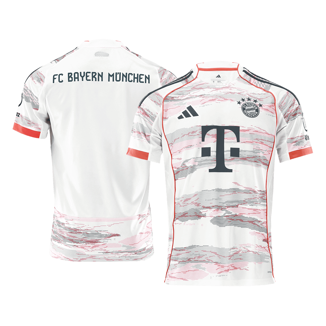Camiseta de fútbol visitante del Bayern Múnich 2025/26 blanca